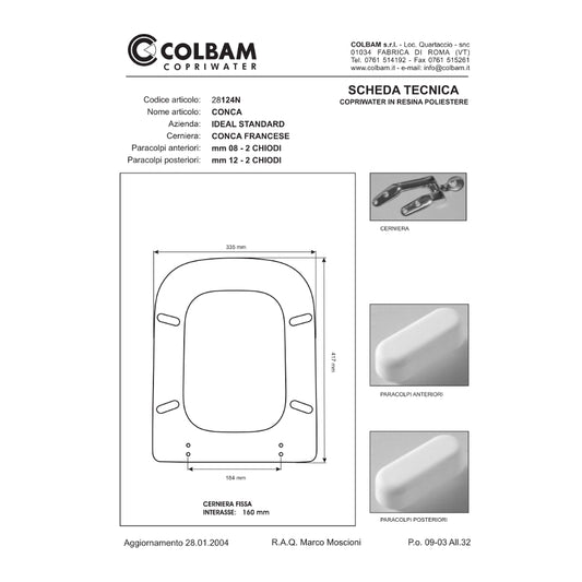 Siège de toilette compatible Conca