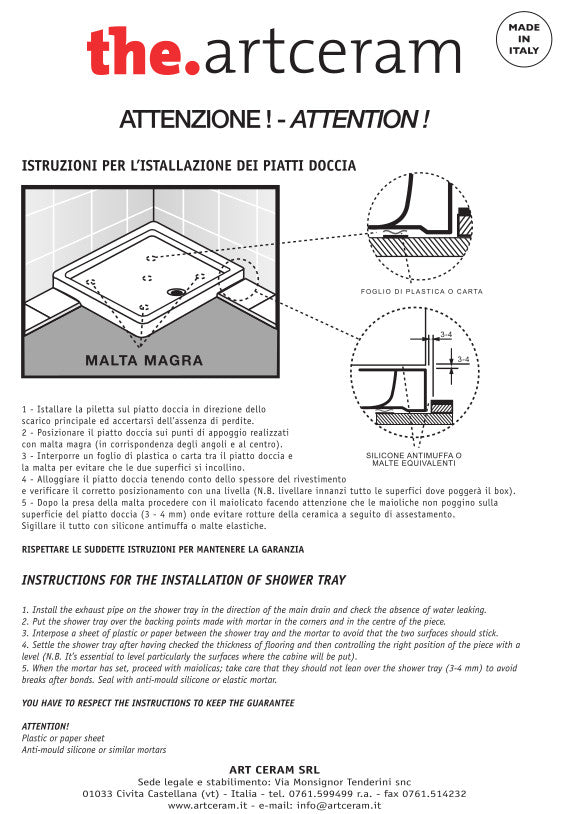 Piatto doccia 100x70 H3 Lapis