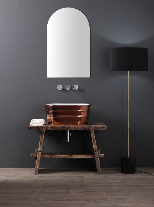 TABLE DE SOL EN BOIS AVEC TRÈFLE