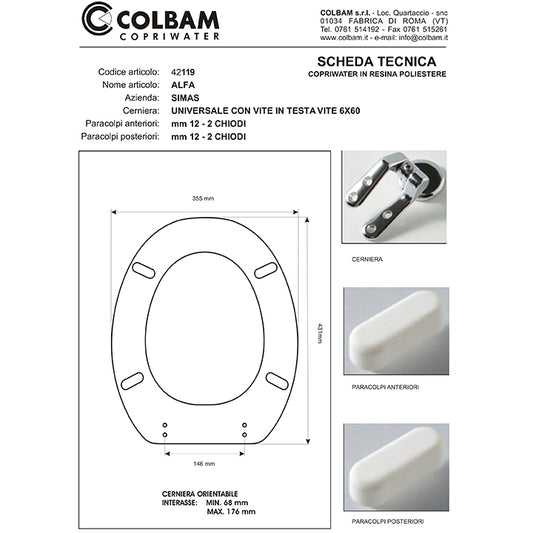 Siège de toilette compatible Alfa/Beta