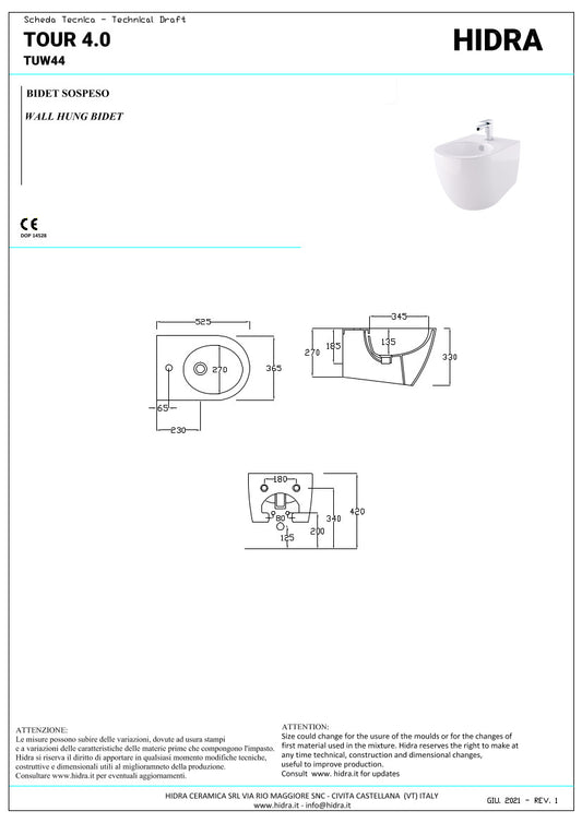 Bidet sospeso Tour 4.0