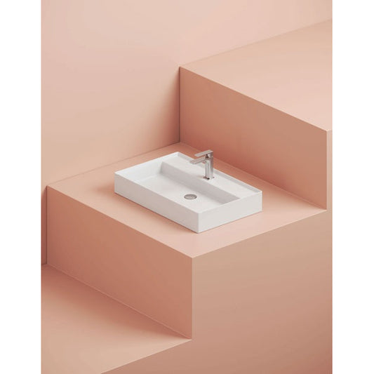 Lavabo suspendu/à poser 75 x 48 cm à marches