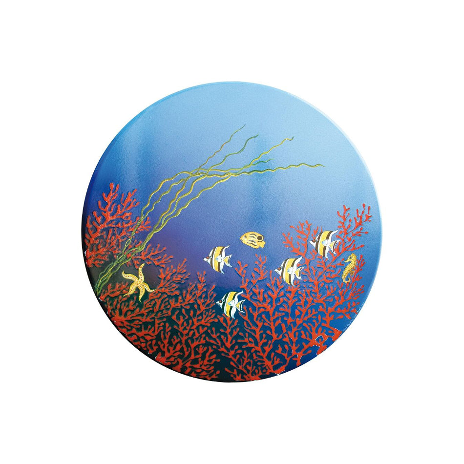 Runder Tisch aus Korallenlavastein