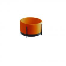 Lavabo con struttura Ibrido Tondo Arancio Energia