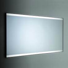 Specchio filo lucido 120x70H, cornice in poliuretano espanso e fasce orizzontali sabbiate.