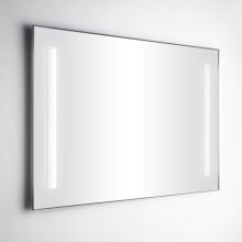 Specchio filo lucido con due fasce retro illuminate.