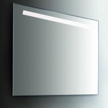 Specchio filo lucido con fascia retro illuminata led.