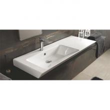 Lavabo appoggio/incasso cm 106 vasca a sinistra Edge