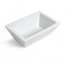 Lavabo Appoggio/Sospeso Rettangolare Pietra Bianco