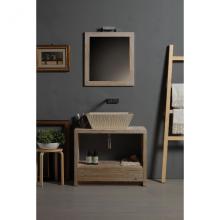 Lavabo Appoggio/Sospeso Rettangolare Pietra Botticino