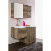 Composizione bagno Sospeso Unika cm 129 olmo scuro