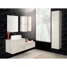 Composizione bagno Sospeso Unika 140 olmo bianco