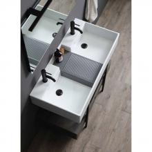 Lavabo da appoggio doppia vasca cm 100x50 Nobu