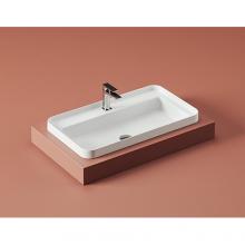 Lavabo rettangolare appoggio/ incasso/per struttura dedicata 80x45 cm Fuori Scala