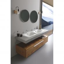 Lavabo da incasso doppiavasca 121x51x h 16,8 cm Soft