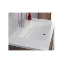 Lavabo da incasso cm 80x49 con tavola Zeus