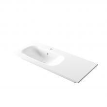 Lavabo da incasso con vasca a sinistra 106x46x h 16,8 cm Soft