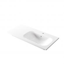 Lavabo da incasso con vasca a destra 106x51x h 16,8 cm Soft