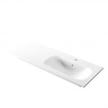 Lavabo da incasso con vasca a destra 121x46x h 16,8 cm Soft