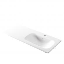 Lavabo da incasso con vasca a destra 121x51x h 16,8 cm Soft