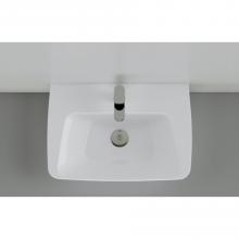 Lavabo sospeso/appoggio 63×43×H14,5 cm Hera