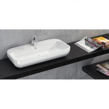 Lavabo appoggio/parete cm 80x40 Qubo