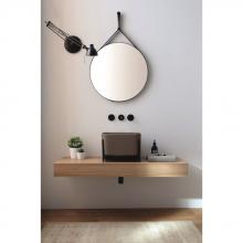 Lavabo con struttura Ibrido Quadro Basalto Opaco