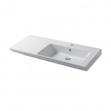 Lavabo appoggio/incasso cm 106 vasca a destra Edge