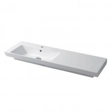 Lavabo appoggio/incasso cm 120 vasca a sinistra Edge