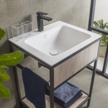 Struttura portalavabo con lavabo in ceramica e ripiano Skema