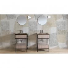 Struttura portalavabo con lavabo in ceramica e cassetto Skema