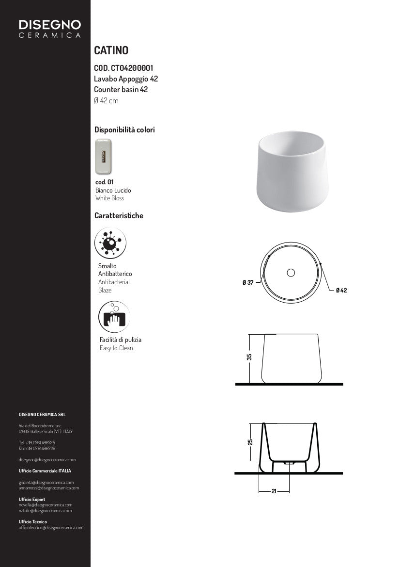 Lavabo à poser 42 cm