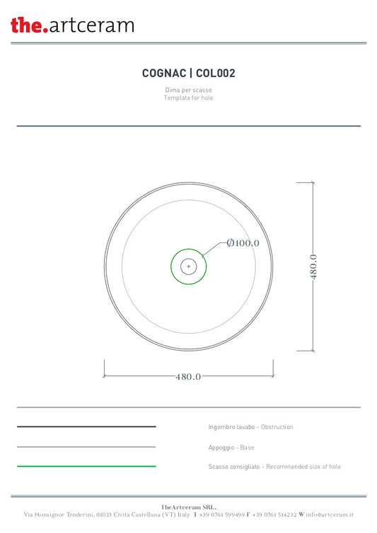 Évier à poser Cognac 48 Marmi &amp; Graniglie