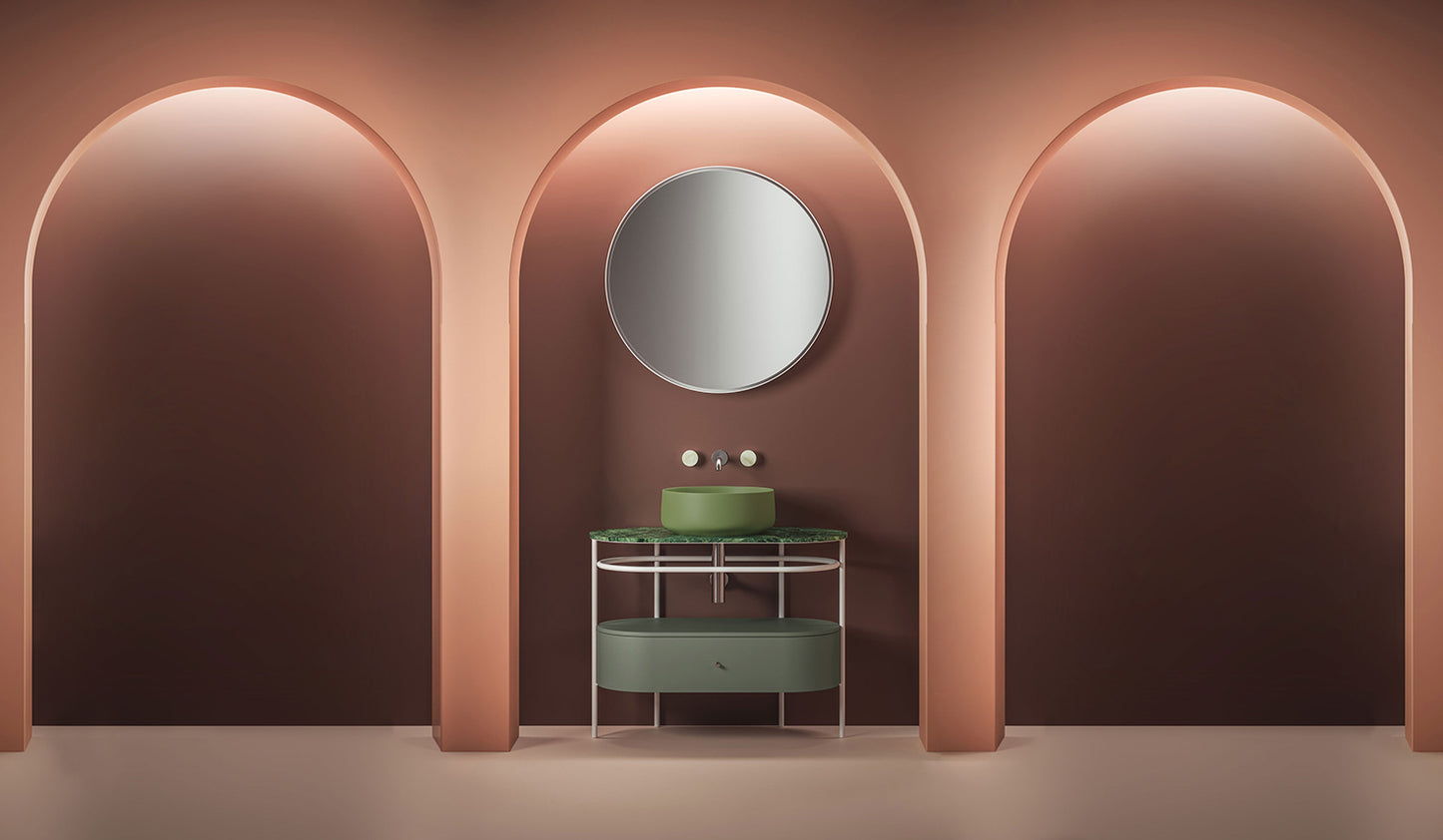 Structure pour lavabo ovale 36,5 x 58,6 cm h83 Hors échelle