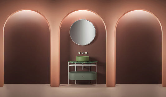 Composizione struttura con cassetto e ripiano in marmo cm 95 Flair 4.0