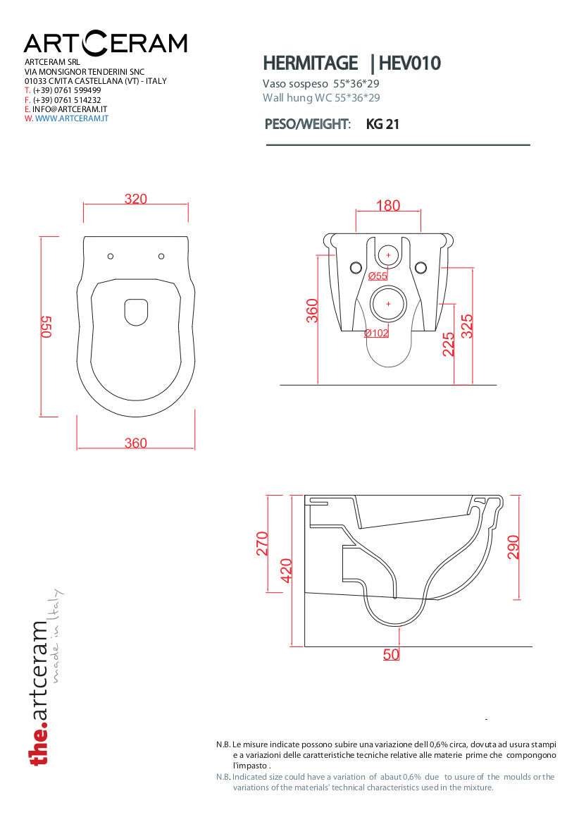 Vaso sospeso Hermitage