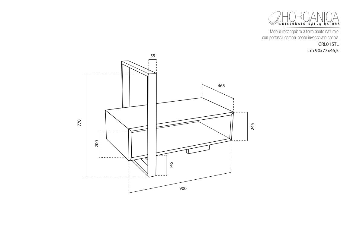 COMPOSIZIONE MOBILE CARIOLA CON LAVABO TORCIONE