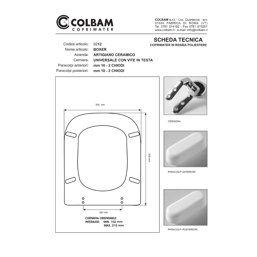Copriwater Compatibile Boxer
