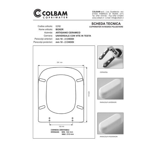 Copriwater Compatibile Boxer