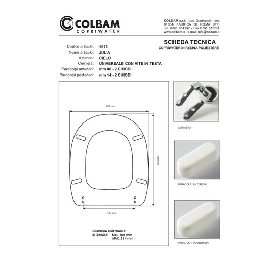 Siège de toilette compatible Julia/Marea