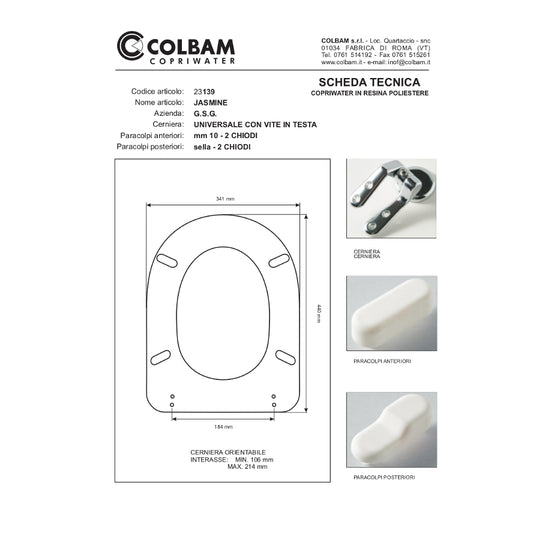Siège de toilette compatible Jasmine