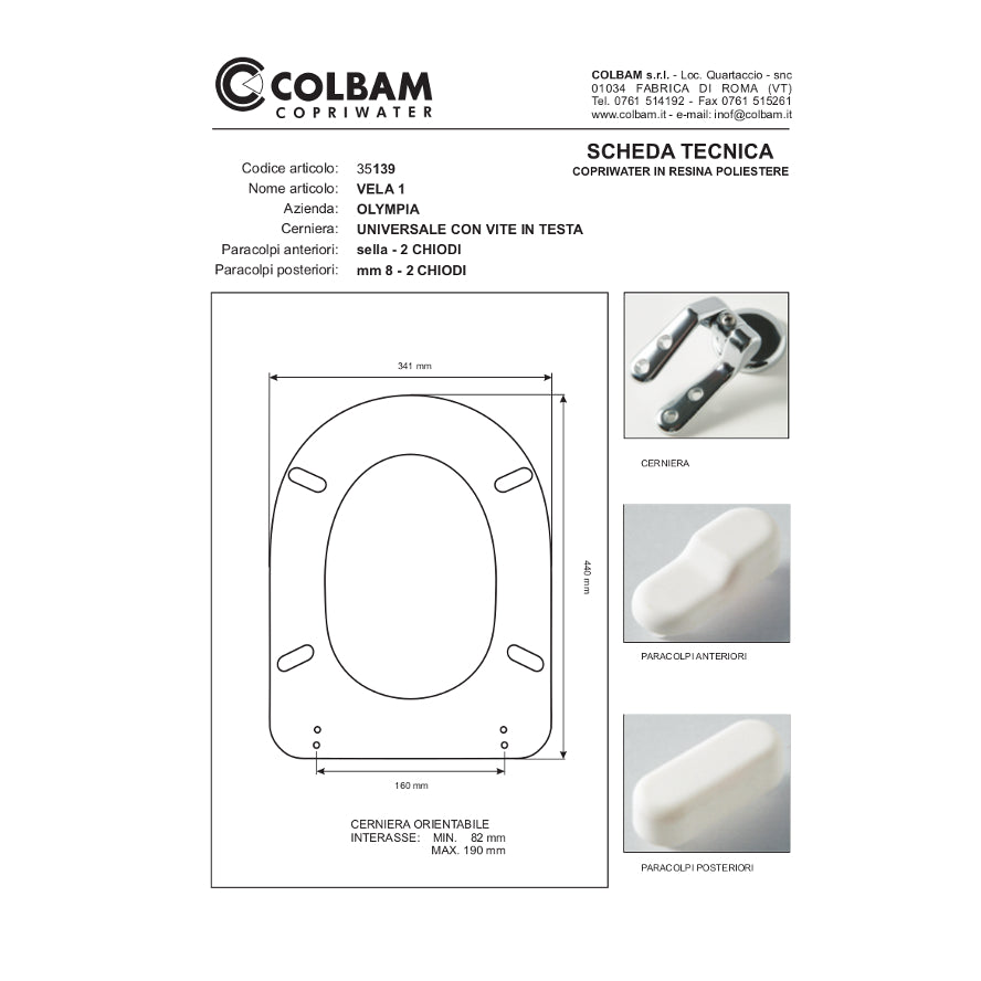 Copriwater Compatibile Vela 1/Rubino 1