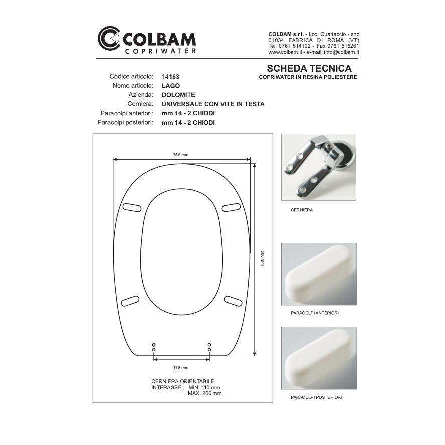 Copriwater Compatibile Lago