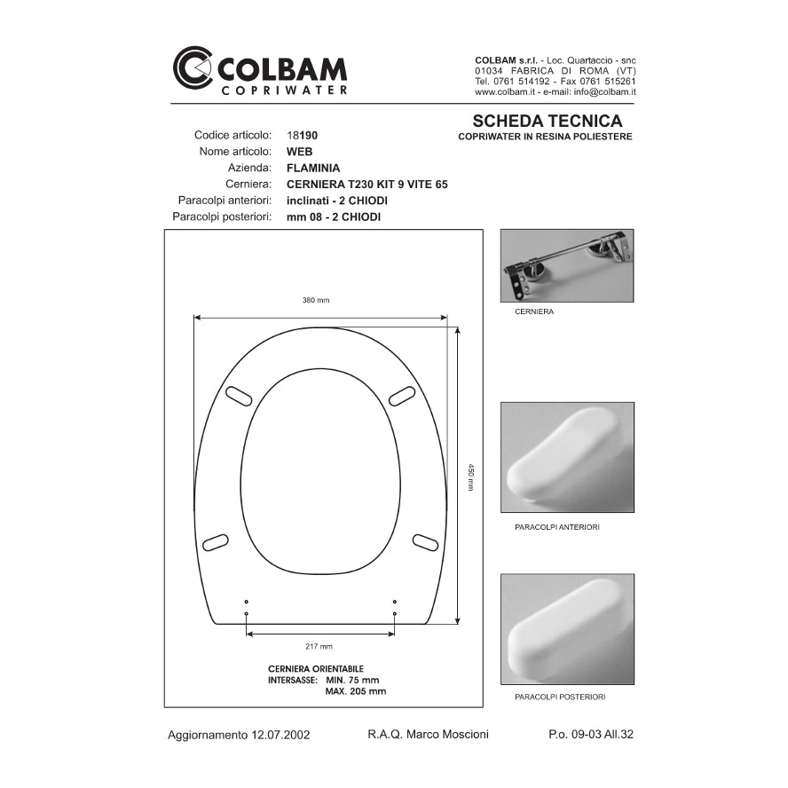 Copriwater Compatibile Web