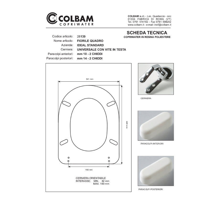 Copriwater Compatibile Fiorile Quadro