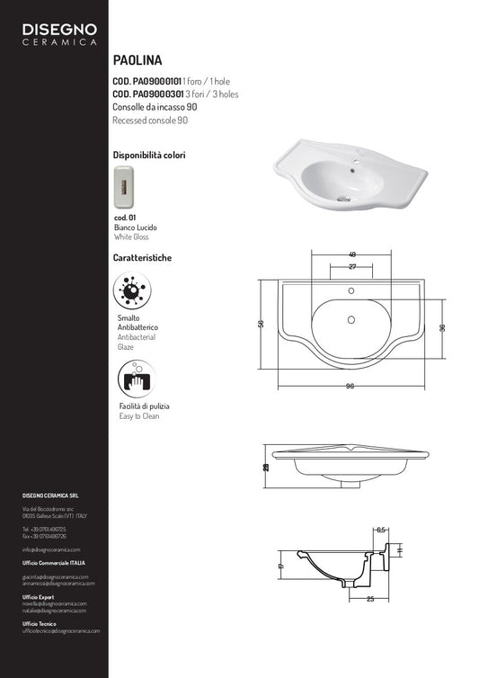 Paolina 90cm Konsolentisch