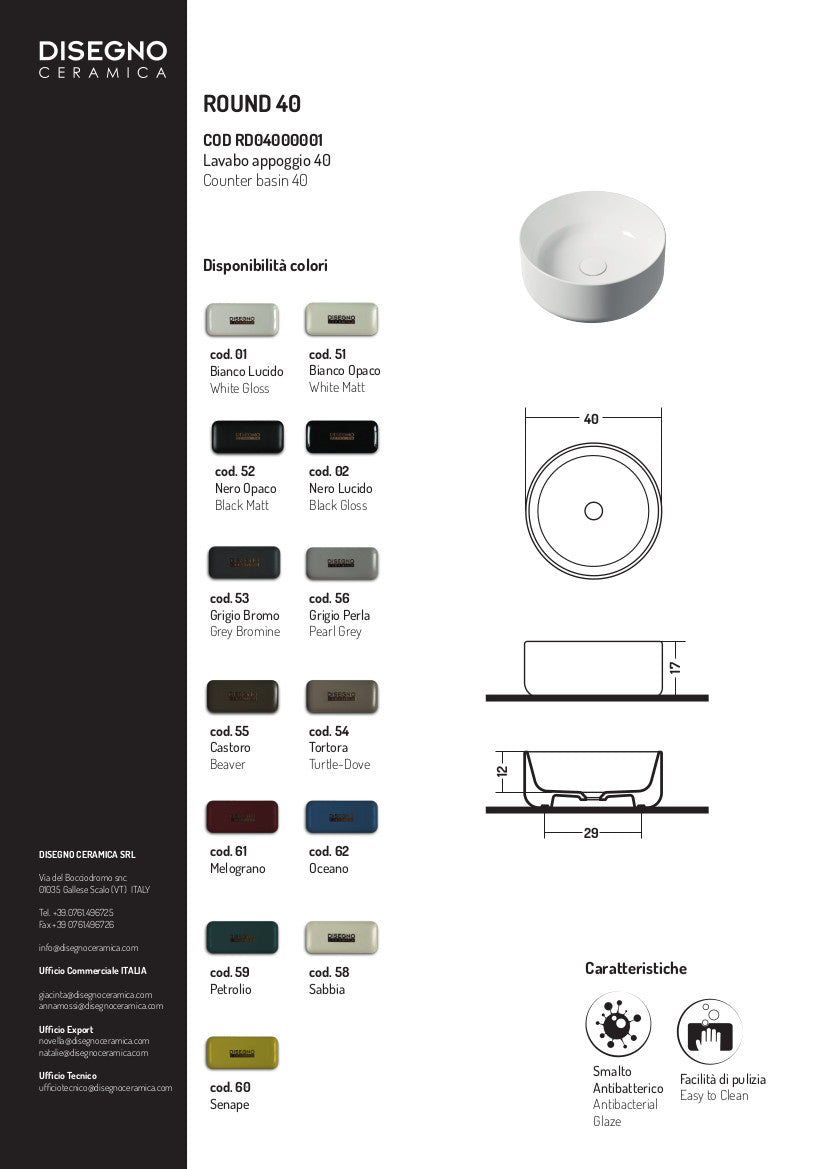 Lavabo à poser 42 cm