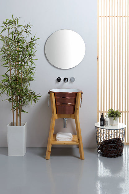 COMPOSIZIONE BACILE RAME SU STRUTTURA ABETE NATURALE