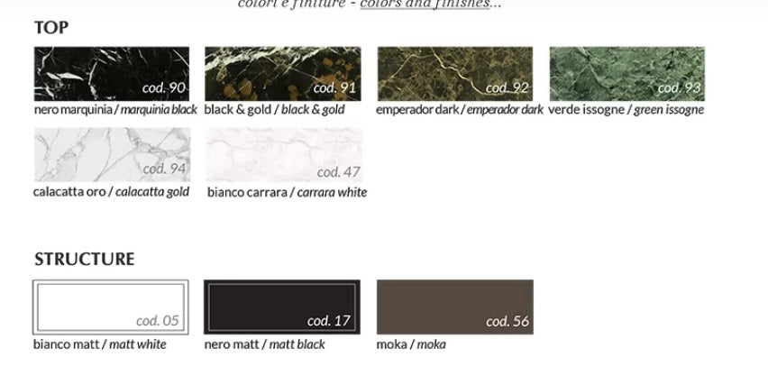 Konstruktion für ovales Waschbecken 36,5 x 58,6 cm (H83) – Nicht maßstabsgetreu