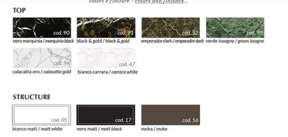 Konstruktion für ovales Waschbecken 36,5 x 58,6 cm (H83) – Nicht maßstabsgetreu